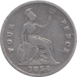 1854 FOURPENCE ( FAIR ) 3 - Fourpence - Cambridgeshire Coins