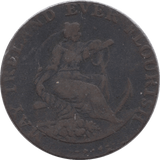 1794 HALFPENNY TOKEN DUBLIN FEMALE WITH ANCHOR STOVE PARKERS DH351 ( REF 195 )