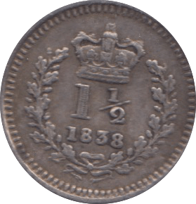 1838 THREE HALF PENCE ( VF ) 31 - Three Half Pence - Cambridgeshire Coins