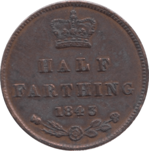 1843 HALF FARTHING ( GF ) 3 - Half Farthing - Cambridgeshire Coins
