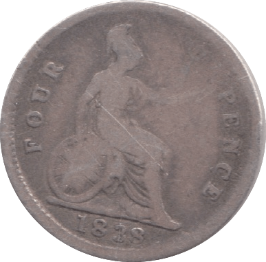 1838 FOURPENCE ( FAIR ) 9 - Fourpence - Cambridgeshire Coins