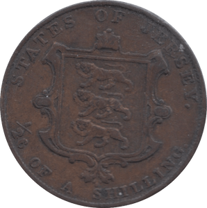 1844 JERSEY 1/12 OF A SHILLING - WORLD COINS - Cambridgeshire Coins