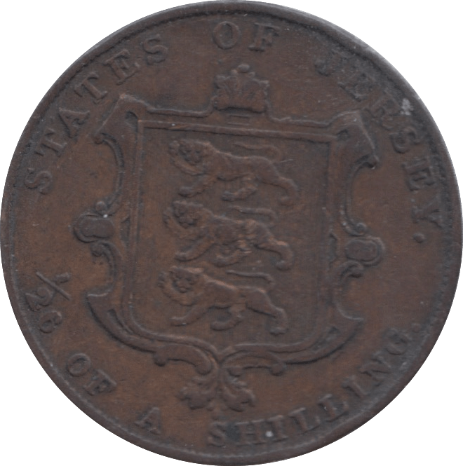 1844 JERSEY 1/12 OF A SHILLING - WORLD COINS - Cambridgeshire Coins