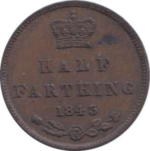 1843 HALF FARTHING ( EF ) 11 - Half Farthing - Cambridgeshire Coins