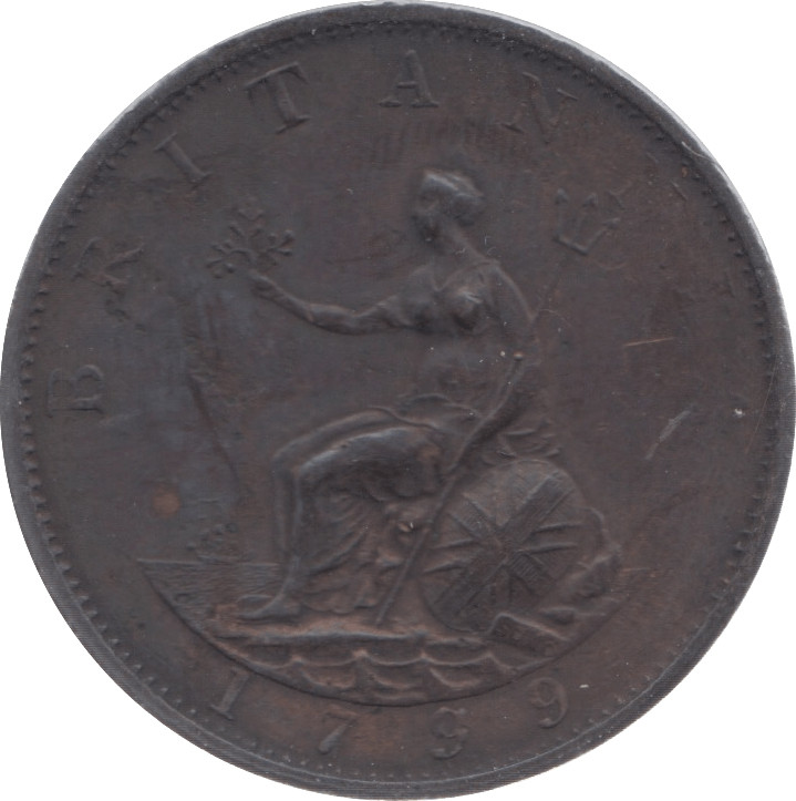 1799 HALFPENNY 3 ( EF )