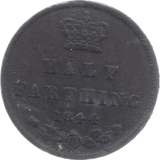 1844 HALF FARTHING ( FAIR ) 22 - Half Farthing - Cambridgeshire Coins