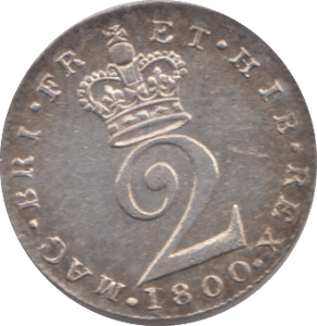 1800 MAUNDY TWOPENCE ( AUNC )