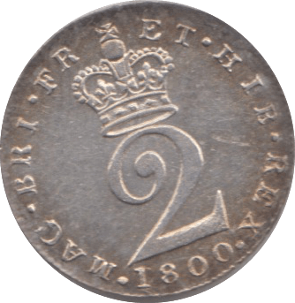 1800 MAUNDY TWOPENCE ( AUNC )