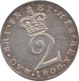 1800 MAUNDY TWOPENCE ( AUNC )