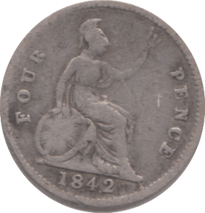 1842 FOURPENCE ( FAIR ) 2 - Fourpence - Cambridgeshire Coins