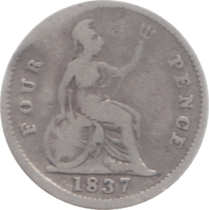 1837 FOURPENCE ( FAIR ) - Fourpence - Cambridgeshire Coins