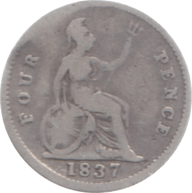 1837 FOURPENCE ( FAIR ) - Fourpence - Cambridgeshire Coins