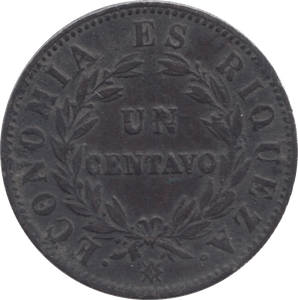 1853 CHILE ONE CENTAVO - WORLD COINS - Cambridgeshire Coins