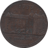1797 HALFPENNY TOKEN ANGUSHIRE DUNDEE CASTLE HACKLING DH20 ( REF 250 )