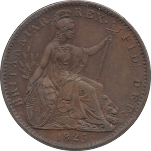 1825 FARTHING ( GVF ) - Farthing - Cambridgeshire Coins