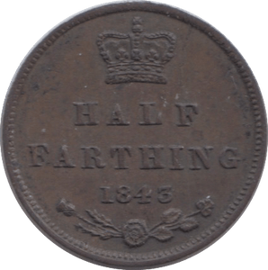 1843 HALF FARTHING ( EF ) 9 - Half Farthing - Cambridgeshire Coins