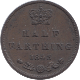 1843 HALF FARTHING ( EF ) 9 - Half Farthing - Cambridgeshire Coins