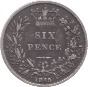 1845 SIXPENCE ( FINE ) 6 - Sixpence - Cambridgeshire Coins