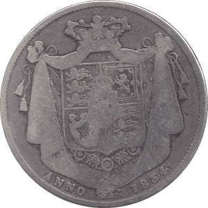 1834 HALFCROWN ( FINE ) 6 - Halfcrown - Cambridgeshire Coins