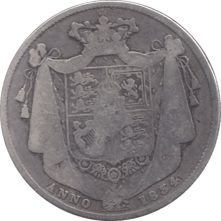 1834 HALFCROWN ( FINE ) 6 - Halfcrown - Cambridgeshire Coins