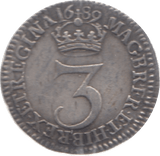 1689 MAUNDY THREEPENCE ( GVF )