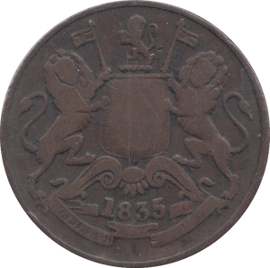 1835 HALF ANNA INDIA - WORLD COINS - Cambridgeshire Coins