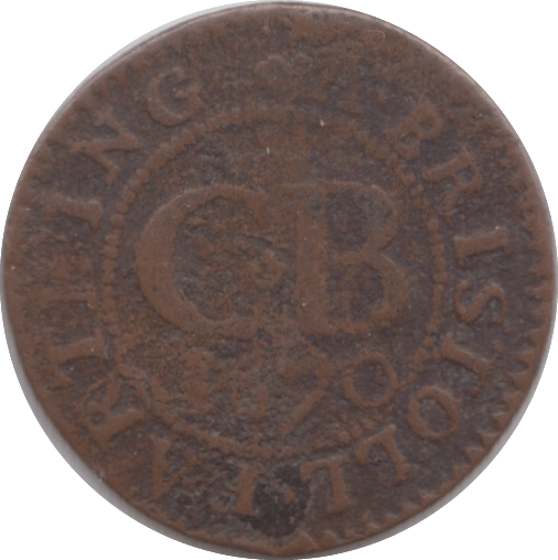 1670 FARTHING TOKEN BRISTOL ( REF 274 )