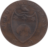 1791 HALFPENNY TOKEN LEEDS REF A11