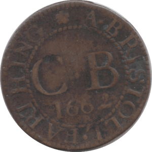 1662 FARTHING TOKEN BRISTOL ( REF 265 )