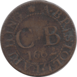 1662 FARTHING TOKEN BRISTOL ( REF 265 )