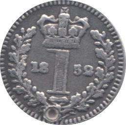 1852 MAUNDY ONE PENNY ( GVF ) HOLED - Maundy Coins - Cambridgeshire Coins