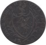 1794 HALFPENNY TOKEN LANCASHIRE ARMS SHIPS SAILING LIVERPOOL DH108D ( REF 74 )