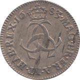 1683 MAUNDY THREEPENCE CHARLES II ( VF )