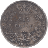 1841 SIXPENCE 2 ( FAIR ) - Sixpence - Cambridgeshire Coins