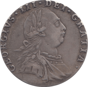 1757 SIXPENCE ( VF )