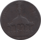 1794 HALFPENNY TOKEN SUFFOLK IPSWICH CROSS CONDERS MILLED DH35 ( REF 137 )