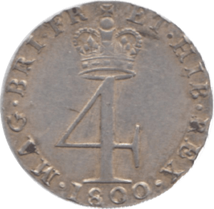 1800 MAUNDY FOURPENCE ( GVF )
