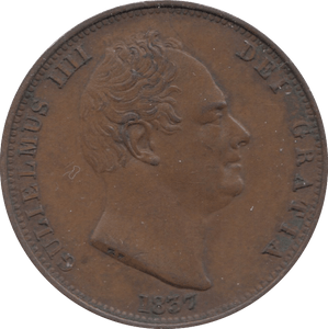 1837 HALFPENNY ( GVF ) - HALFPENNY - Cambridgeshire Coins