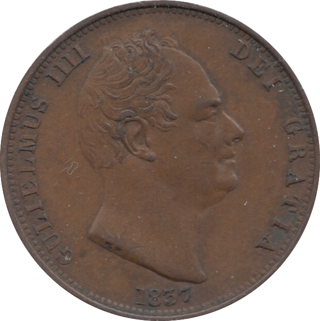 1837 HALFPENNY ( GVF ) - HALFPENNY - Cambridgeshire Coins