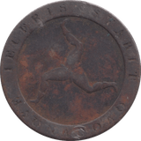 1813 ISLE OF MAN HALFPENNY