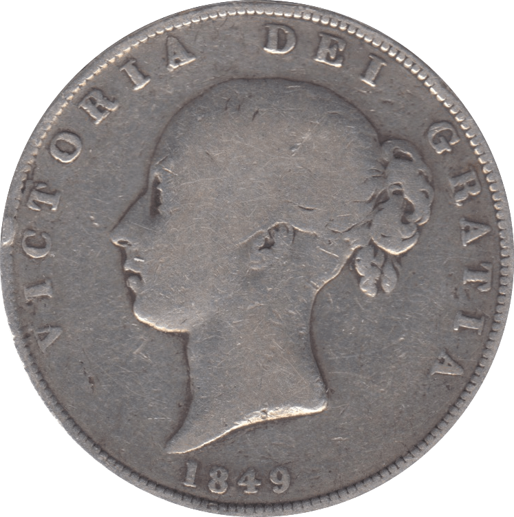 1849 HALFCROWN ( FINE ) - Halfcrown - Cambridgeshire Coins