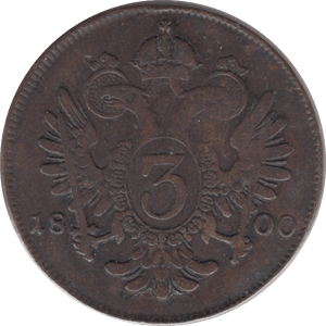 1800 AUSTRIA 3 KREUZER