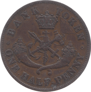 1852 UPPER CANADA HALFPENNY TOKEN - Token - Cambridgeshire Coins
