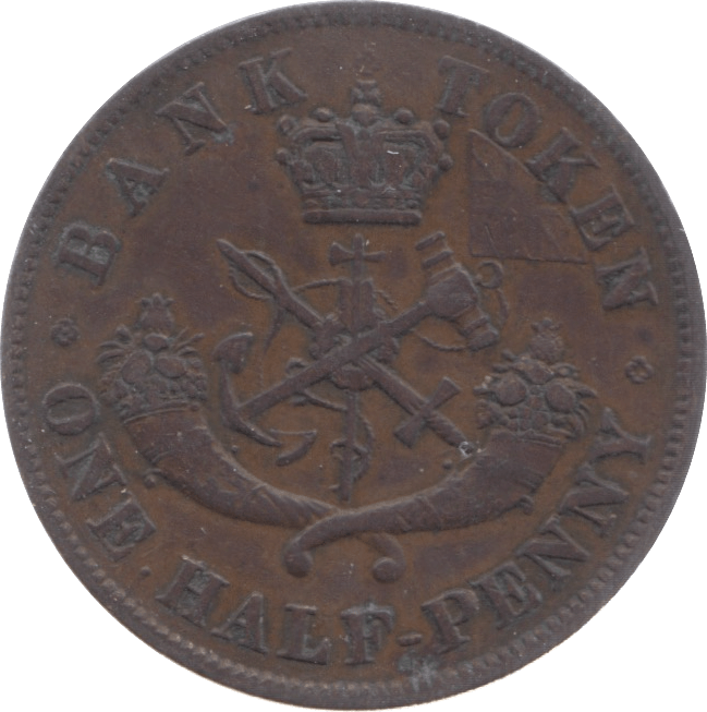1852 UPPER CANADA HALFPENNY TOKEN - Token - Cambridgeshire Coins