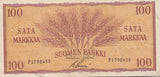 100 MARK FINLANDS BANK FINLAND 1957 REF 401