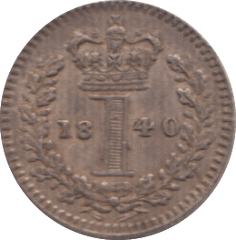 1840 MAUNDY ONE PENNY ( EF ) - Maundy Coins - Cambridgeshire Coins