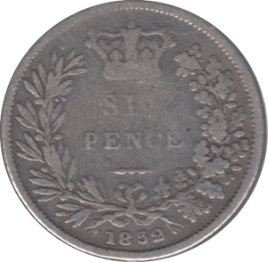 1852 SIXPENCE ( FINE ) 6 - Sixpence - Cambridgeshire Coins