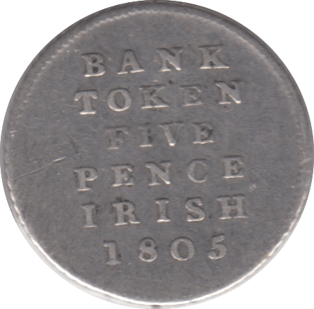 1805 SILVER 5 PENCE BANK TOKEN IRELAND