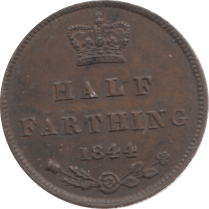 1844 HALF FARTHING ( EF ) 3 - Half Farthing - Cambridgeshire Coins