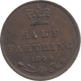 1844 HALF FARTHING ( EF ) 3 - Half Farthing - Cambridgeshire Coins